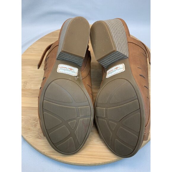 Natural Soul Heeled Sandal 7.5 Dayna Brown Women’s Open Toe Slingback - Picture 6 of 7